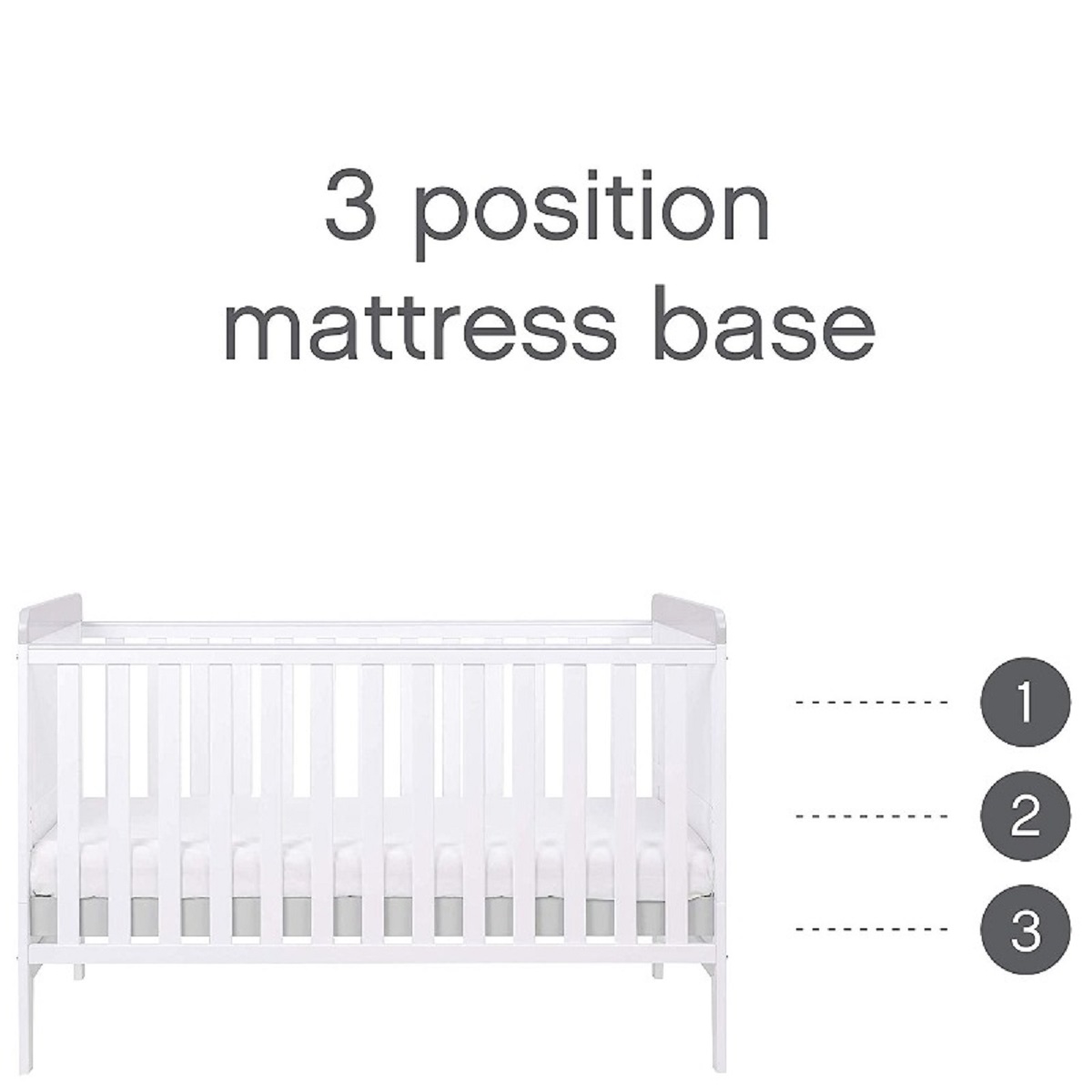 3-IN-1 Convertible Crib Toddle Bed Daybed